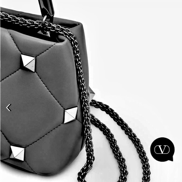 Valentino Garavani Small Roman Stud Lambskin Quilted Bag NWT PAID FULL $3550 - Picture 10 of 14